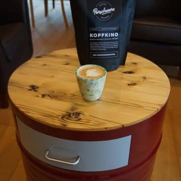 Ölfass Kaffeetisch