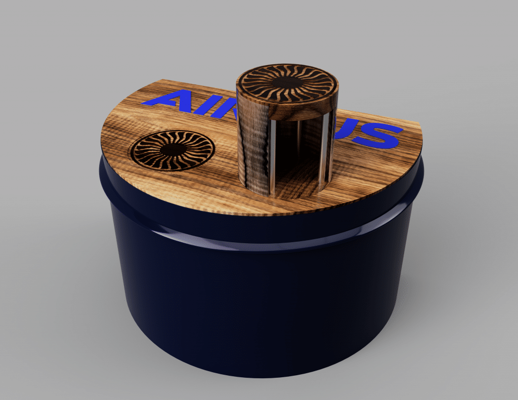 Oelfass Nachttisch Nachtkasten mit Handy Ladestation und ausfahrbarem Fach