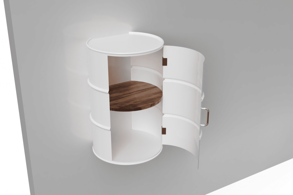 Ölfass Oberschrank mit Tür